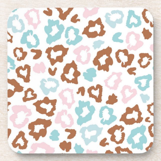 Animal print pattern coaster (Front)