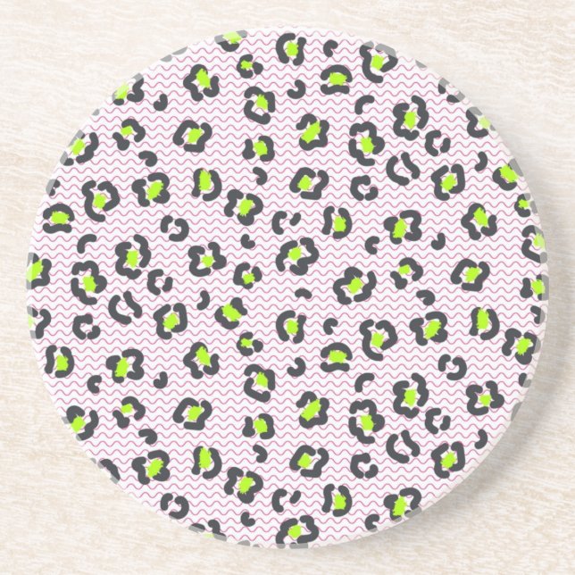 Animal print pattern coaster (Front)