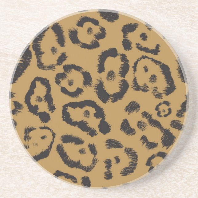 Animal print pattern coaster (Front)