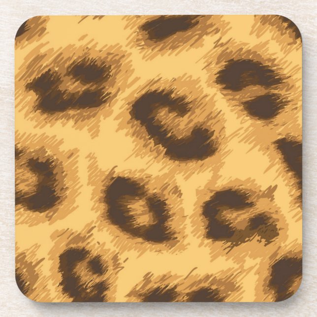 Animal print pattern coaster (Front)