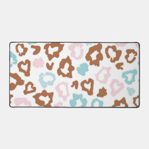 Animal print pattern desk mat