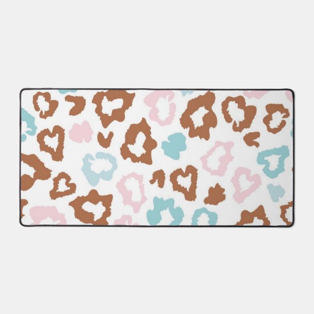 Animal print pattern desk mat (Front)