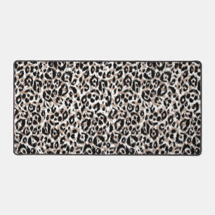 Animal print pattern desk mat