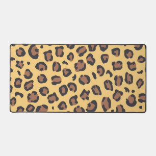 Animal print pattern desk mat
