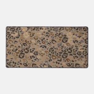 Animal print pattern desk mat