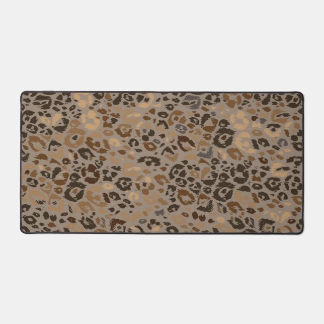 Animal print pattern desk mat (Front)