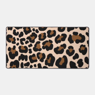 Animal print pattern desk mat