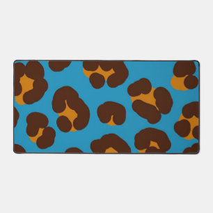 Animal print pattern desk mat