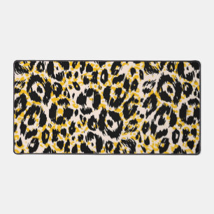 Animal print pattern desk mat