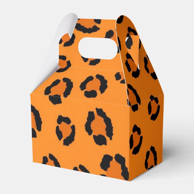 Animal print pattern favor box (Front Side)