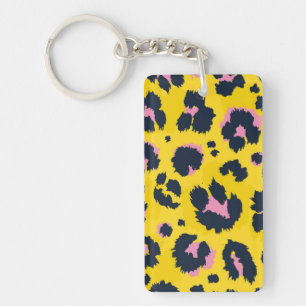 Animal print pattern keychain
