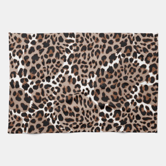 Animal print pattern kitchen towel (Horizontal)
