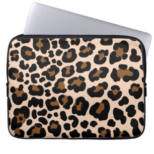 Animal print pattern laptop sleeve