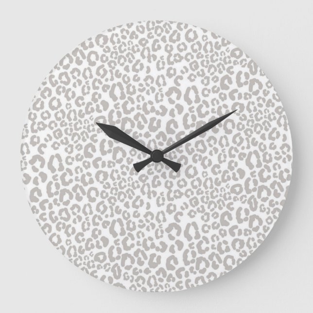 Animal print pattern large clock (Front)