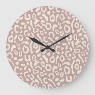 Animal print pattern large clock