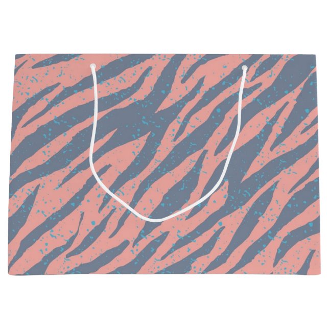 Animal print pattern large gift bag (Front)