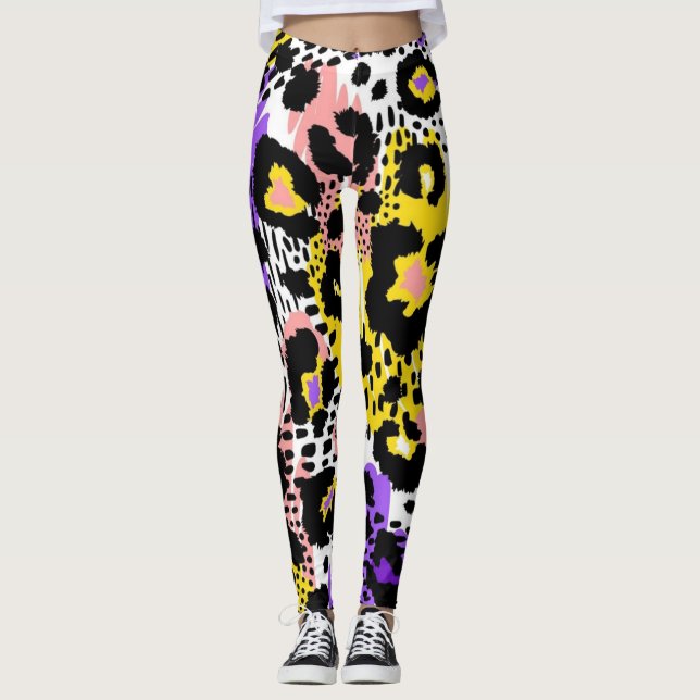 Animal print pattern leggings (Front)