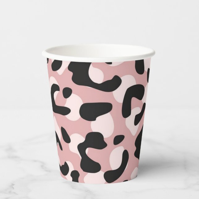 Animal print pattern paper cups (Front)