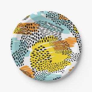 Animal print pattern paper plate