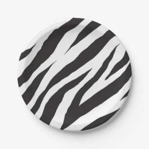 Animal print pattern paper plate