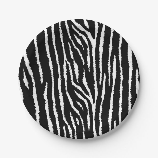 Animal print pattern paper plate (Front)