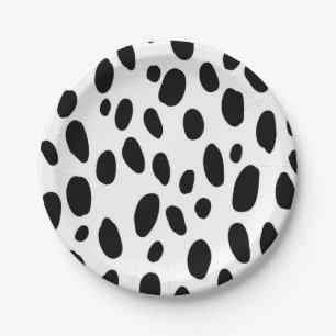 Animal print pattern paper plate