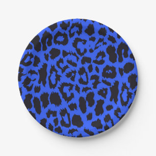 Animal print pattern paper plate