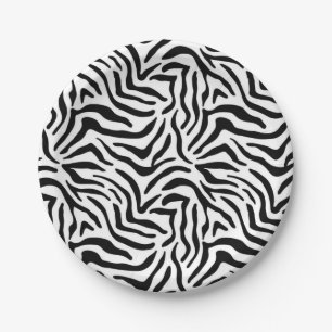 Animal print pattern paper plate