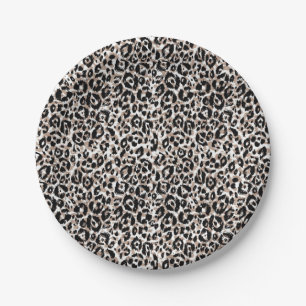 Animal print pattern paper plate