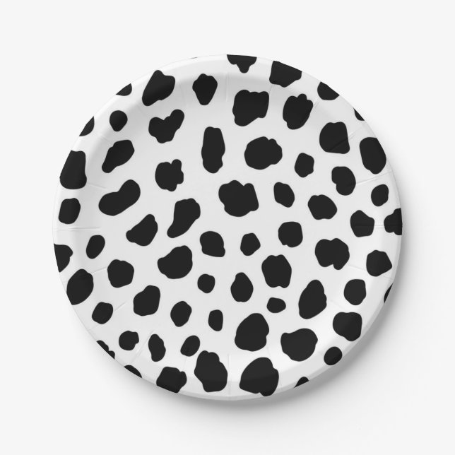 Animal print pattern paper plate (Front)
