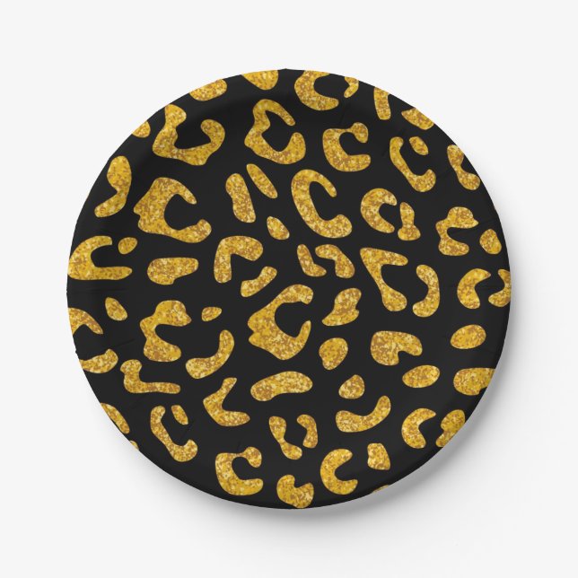 Animal print pattern paper plate (Front)