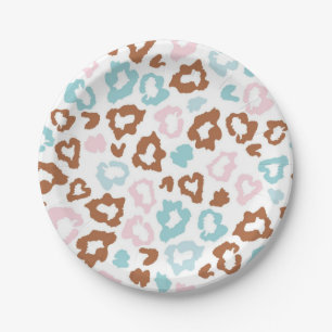 Animal print pattern paper plate