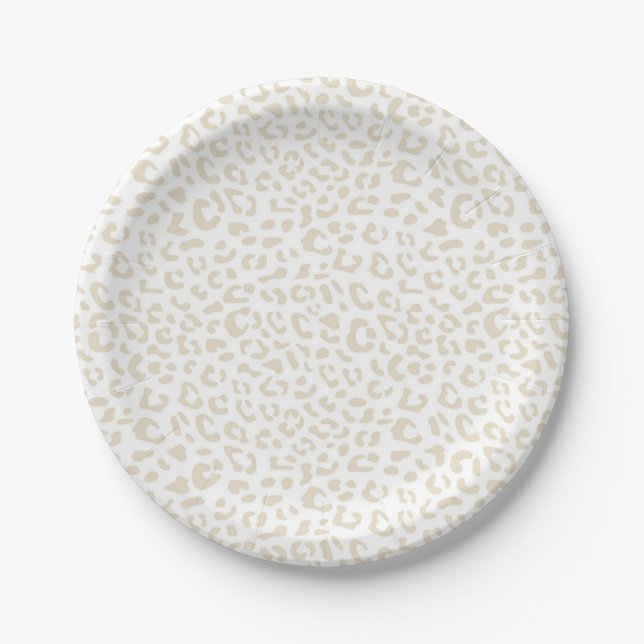 Animal print pattern paper plate (Front)