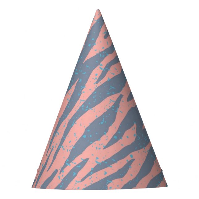 Animal print pattern party hat (Front)