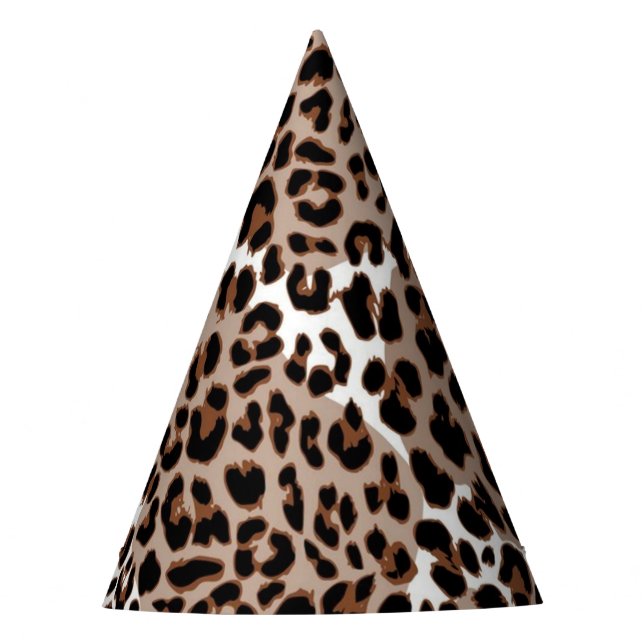 Animal print pattern party hat (Front)