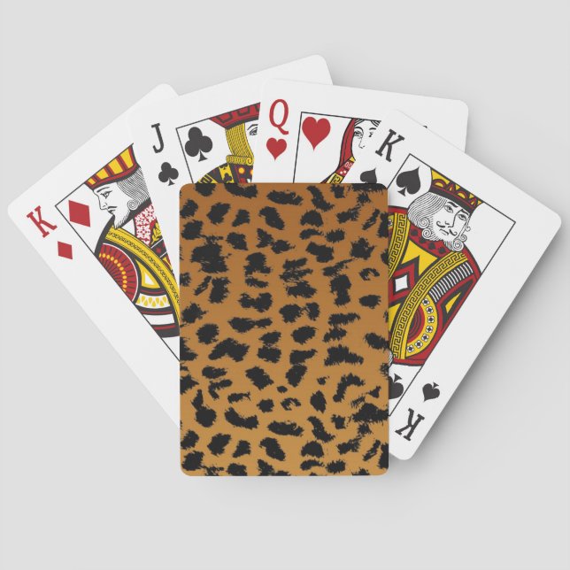 Animal print pattern playing cards (Back)