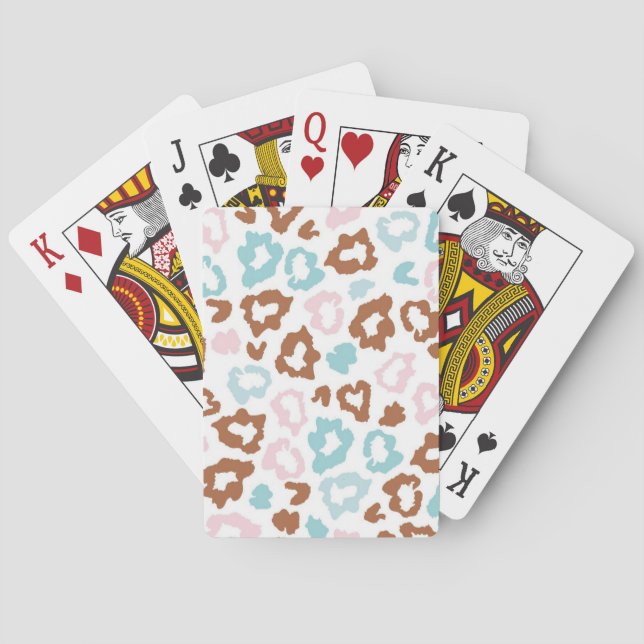 Animal print pattern playing cards (Back)