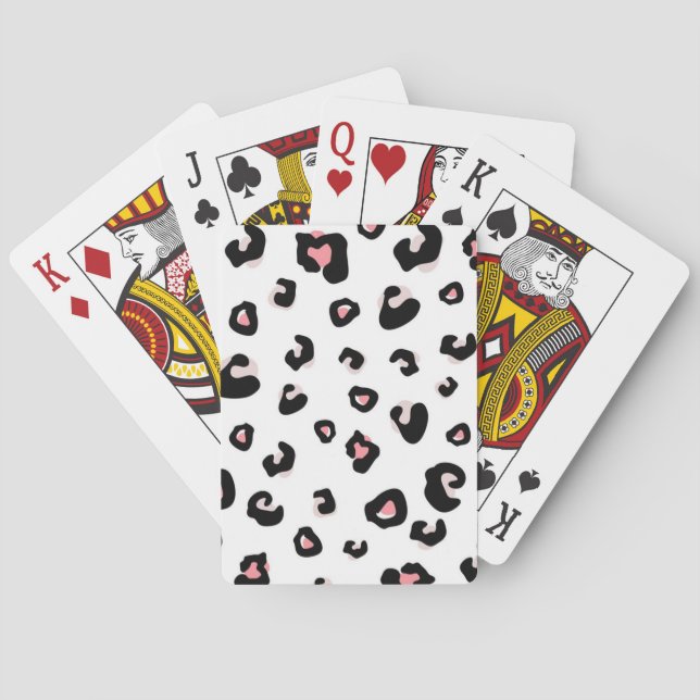 Animal print pattern playing cards (Back)