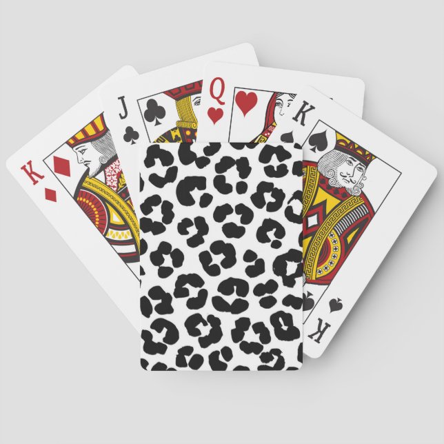 Animal print pattern playing cards (Back)