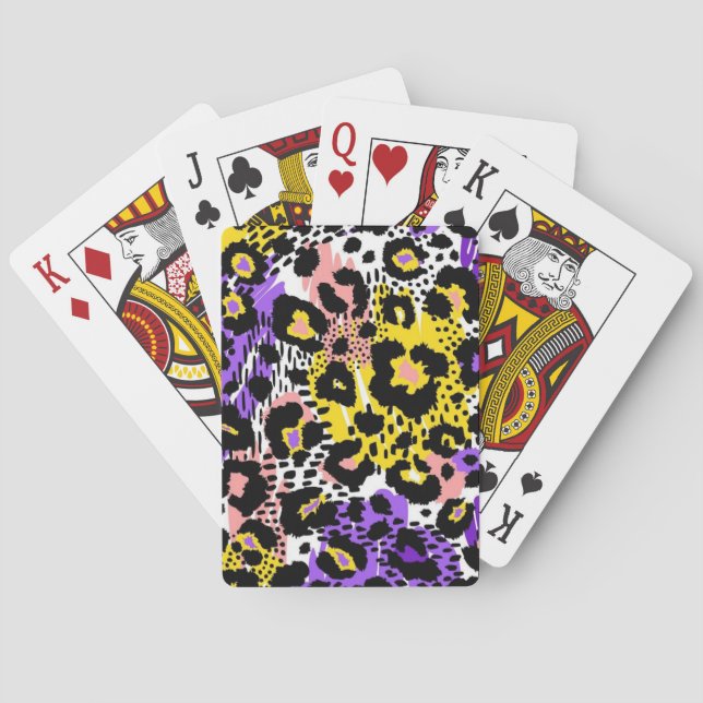 Animal print pattern playing cards (Back)