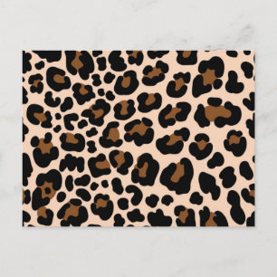 Animal print pattern postcard