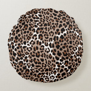 Animal print pattern round pillow