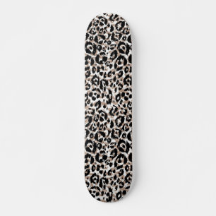 Animal print pattern skateboard