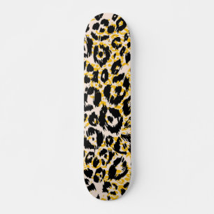 Animal print pattern skateboard
