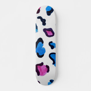 Animal print pattern skateboard