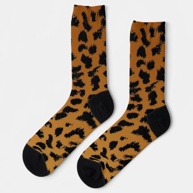 Animal print pattern socks (Left)
