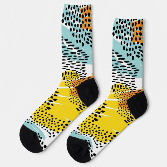 Animal print pattern socks (Left)