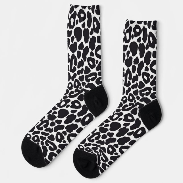 Animal print pattern socks (Left)