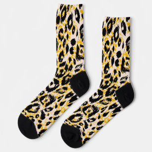Animal print pattern socks
