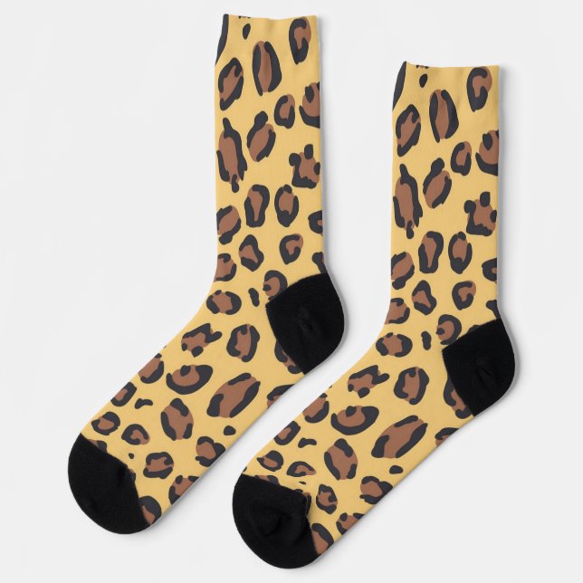 Animal print pattern socks (Left)